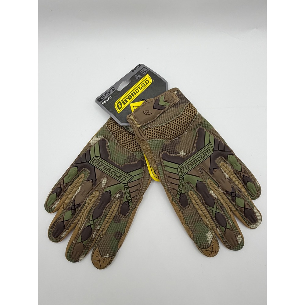 Ironclad Tactical Impact Gloves Mens Large Multicam Camo Touchscreen New